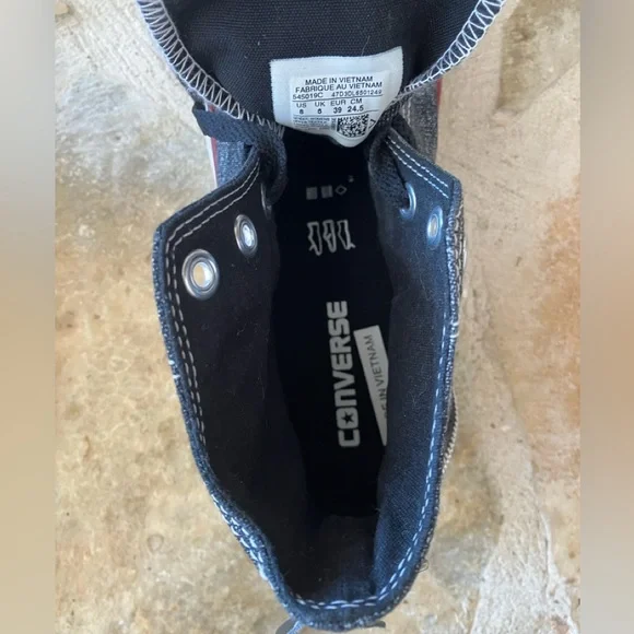 Converse Chuck Taylor All Star High Top Zipper Sneakers Women’s 8 - Picture 6 of 16